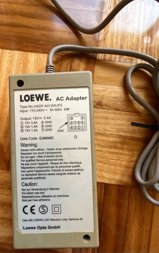 Fuente alimentación LOEWE + Mando TV