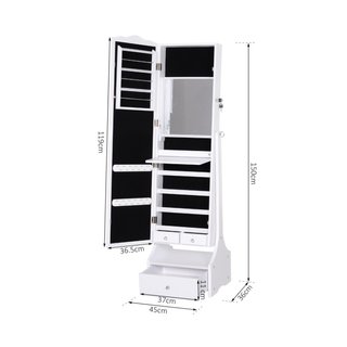 LED Portagioie Armadio per Gioielli con Specchio c