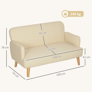 Divano 2 Posti Moderno Effetto Velluto con Imbotti