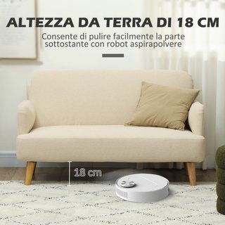 Divano 2 Posti Moderno Effetto Velluto con Imbotti
