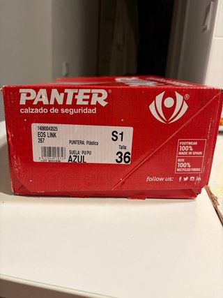 Zapatos seguridad Panter EOS LINK S1 Talla 36