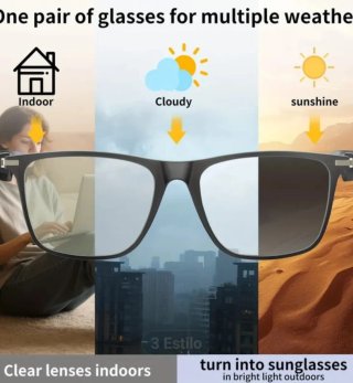 Gafas Inteligentes IA Fotocrómicas Traducción