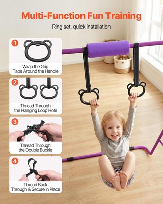 Barras de Gimnasia para Niños, Capacidad de 63.5 k