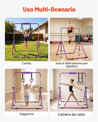 Barras de Gimnasia para Niños, Capacidad de 63.5 k
