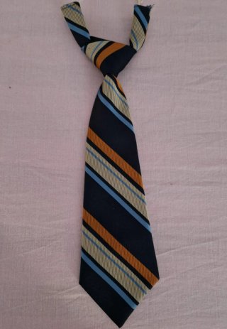 Traje comunión niño azul con escudo