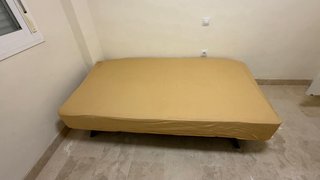 Sofá Cama Libro Polipiel Beige