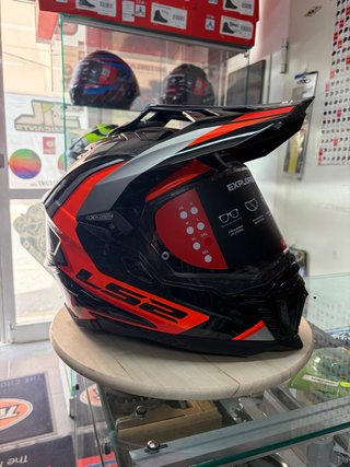 Casco LS2 Explore Trail Negro/Rojo