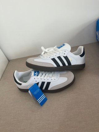 Zapatillas Adidas Samba Blancas Negras Nuevas