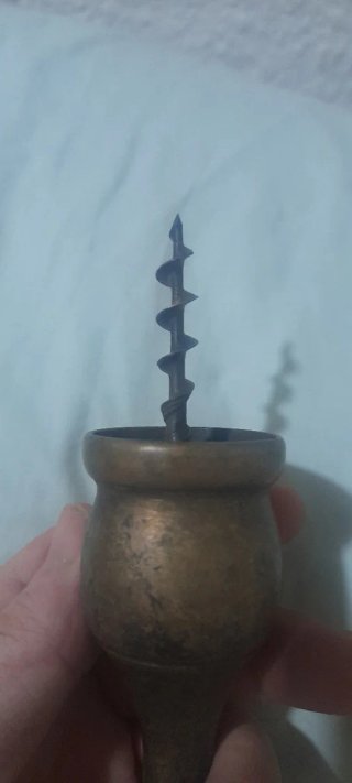 Sacacorchos antiguo latón/bronce