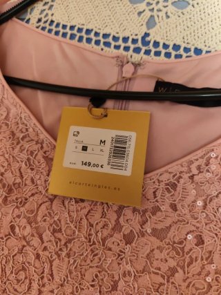Vestido rosa El Corte Inglés