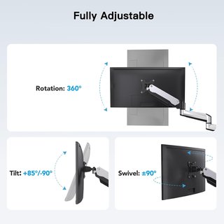 Soporte Triple Monitor 13-32 con muelle de Gas