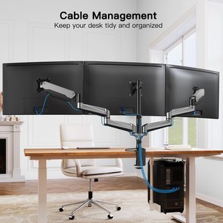 Soporte Triple Monitor 13-32 con muelle de Gas
