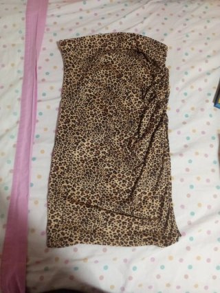 Falda fruncida estampado leopardo