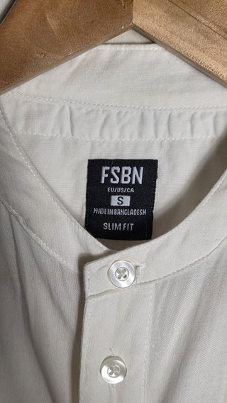 A1019 Camisa blanca FSBN cuello mao S