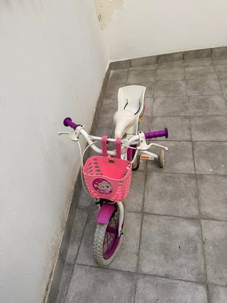 Bicicleta infantil niña con ruedines