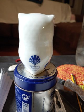 Búho Porcelana Artesanía Barreiros Galicia