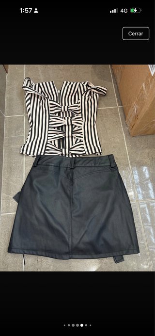 Conjunto Top y Falda Negra