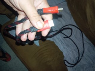 Cable HDMI Negro y Rojo ,ps5, 2metros forrado