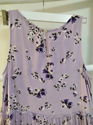 Vestido largo lila floral