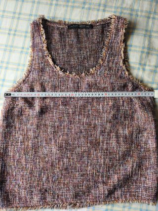Top Zara Tweed Estilo Chanel Talla M