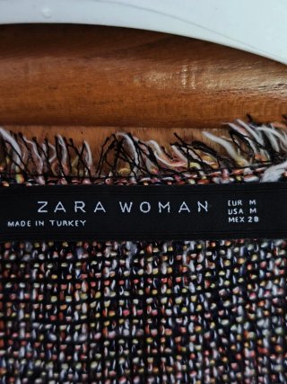 Top Zara Tweed Estilo Chanel Talla M