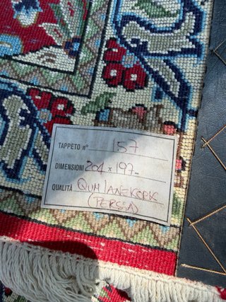 Tappeto persiano lana blu e rosso