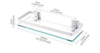 Scaffali in vetro e metallo per bagno