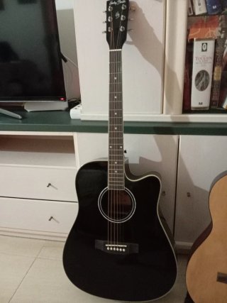 Guitarra Acústica Harley Benton Negra