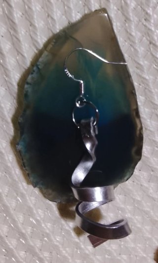 Pendientes largos de plata
