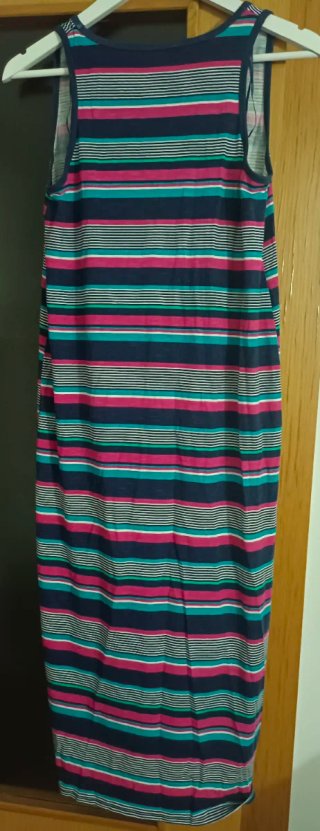 Vestido largo a rayas