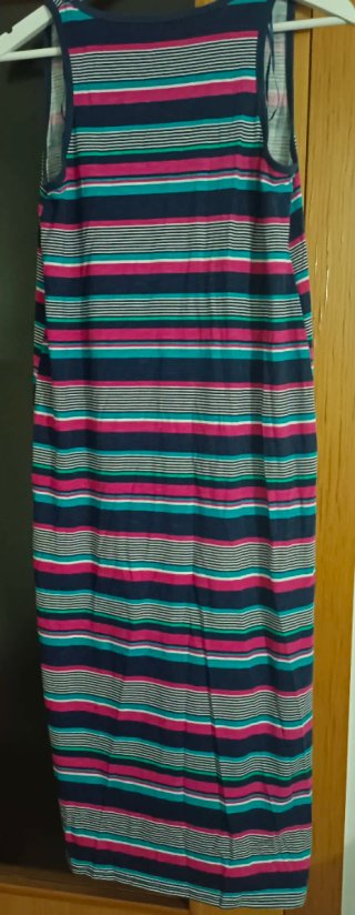 Vestido largo a rayas