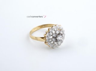 anillo oro 18k con piedra con circonita
