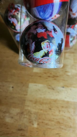 Bolas de Navidad Coca-Cola, set de 9, sin estrenar