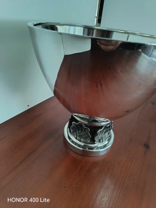 Cubitera o champanera vintage metal y madera
