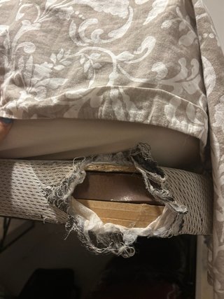 Cama Canapé 1.50 Beige y Blanco
