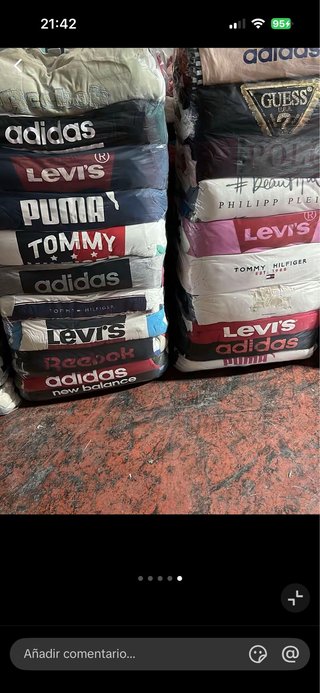 Lote Ropa Grado A: Adidas, Levi's, Puma, Guess