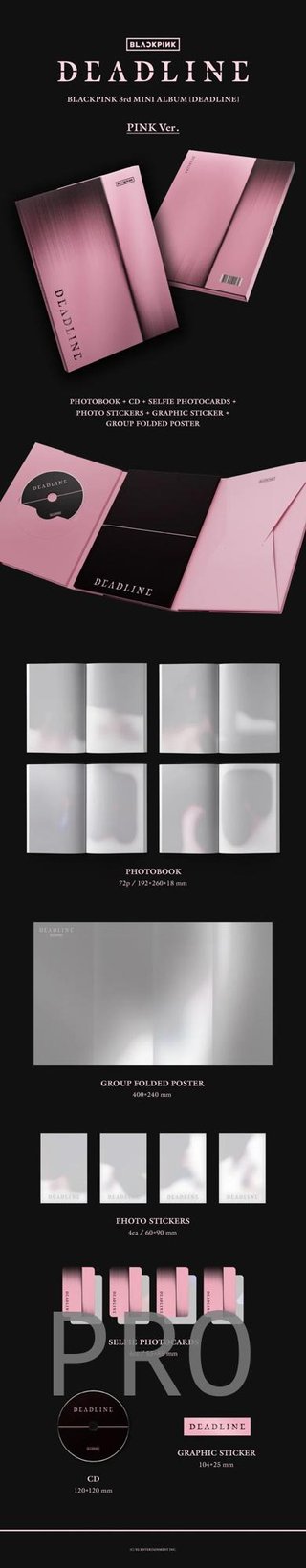 BLACKPINK - [DEADLINE] 3rd Mini Album BLACK/PINK Version - Opción: BLACK