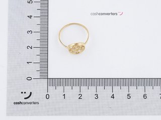 anillo oro 18k con piedra con circonita