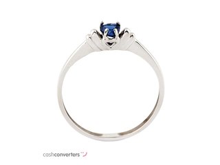 anillo oro 18k con piedra con circonita t. 14 (17,2 mm)