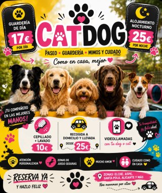 PASEO•GUARDERIA CANINA•MIMOS Y CUIDADO