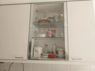 Cocina Completa Plata y Blanca