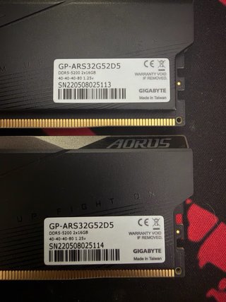 Gigabyte Aorus DDR5 RAM 2x16GB 5200MHz