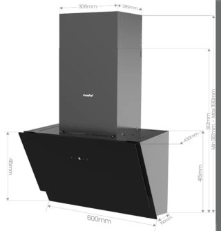 Campana extractora Comfee negra nueva
