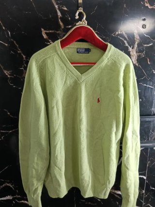 Camisa Polo Lacoste Manga Larga Morada Talla M