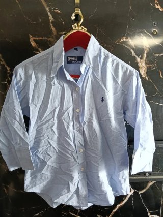 Camisa Polo Lacoste Manga Larga Morada Talla M