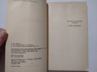 Lote 3 Libros Ray Bradbury Ciencia Ficción Retro