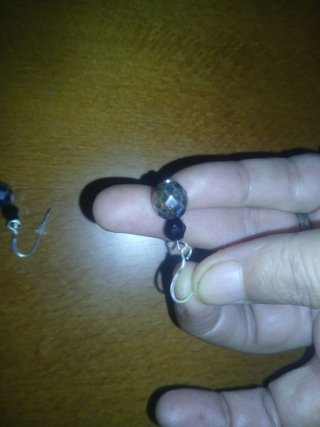 Pendientes mujer morados y plateados