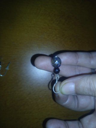 Pendientes mujer morados y plateados