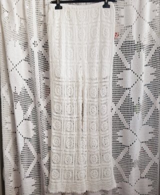 Calças de crochê brancas T.U. NEW COLLECTION