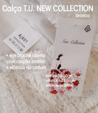 Calças de crochê brancas T.U. NEW COLLECTION